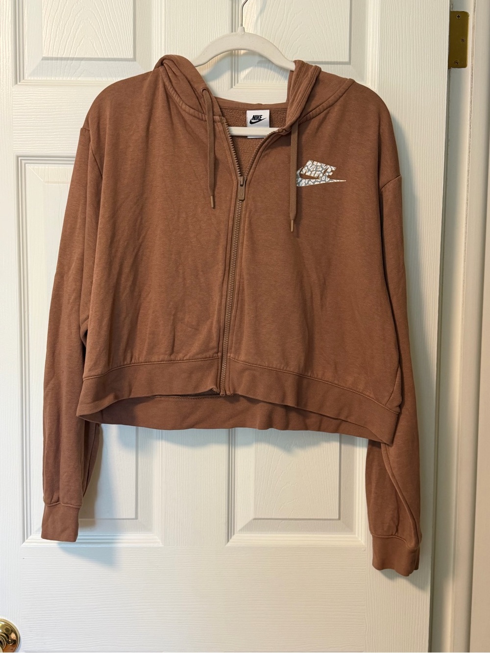 Womens Nike Zip Up Hoodie sz L brown